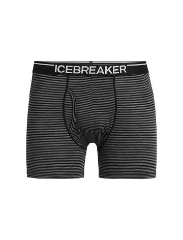 Pánské Spodní Prádlo Icebreaker Merino Anatomica Boxers With Fly Šedé | CZ 1641DFMN